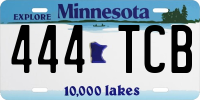 MN license plate 444TCB