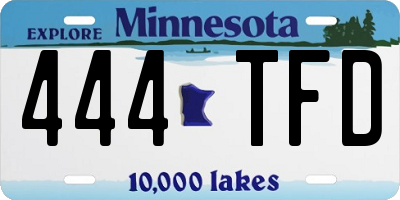 MN license plate 444TFD