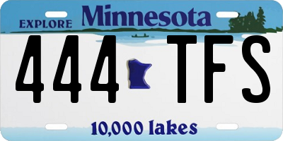 MN license plate 444TFS