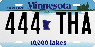MN license plate 444THA