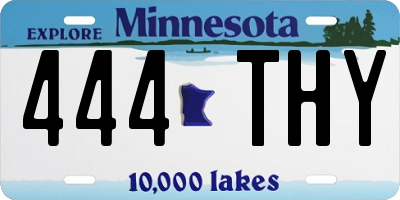 MN license plate 444THY