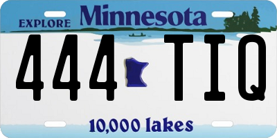 MN license plate 444TIQ