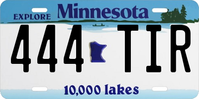 MN license plate 444TIR