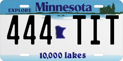 MN license plate 444TIT