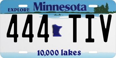 MN license plate 444TIV