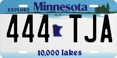 MN license plate 444TJA