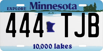 MN license plate 444TJB