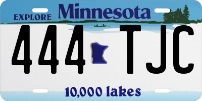 MN license plate 444TJC
