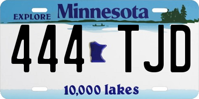 MN license plate 444TJD