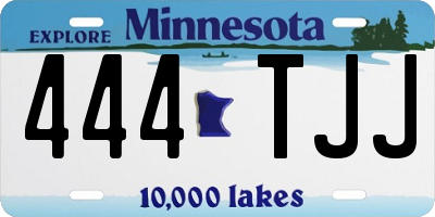 MN license plate 444TJJ
