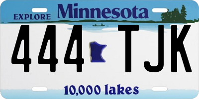 MN license plate 444TJK