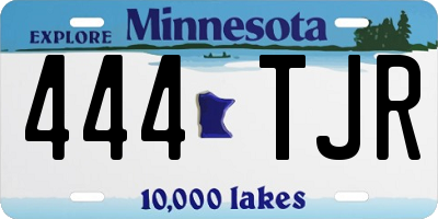 MN license plate 444TJR