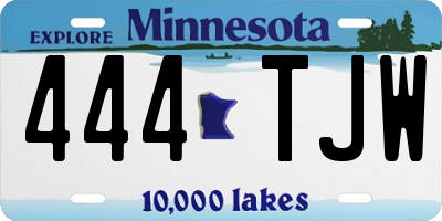 MN license plate 444TJW