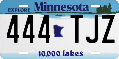 MN license plate 444TJZ