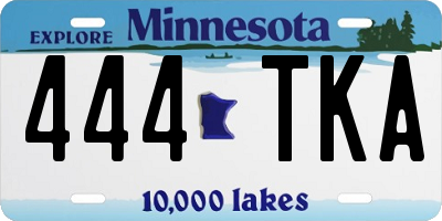 MN license plate 444TKA