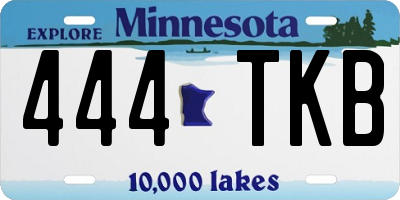 MN license plate 444TKB