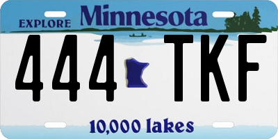 MN license plate 444TKF