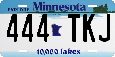 MN license plate 444TKJ