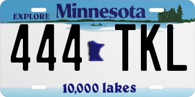 MN license plate 444TKL