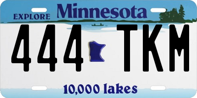 MN license plate 444TKM