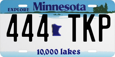MN license plate 444TKP