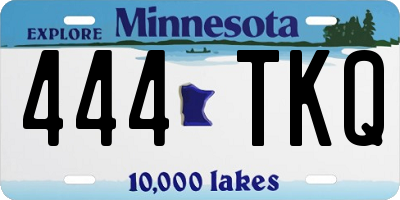 MN license plate 444TKQ