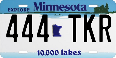 MN license plate 444TKR