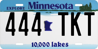 MN license plate 444TKT