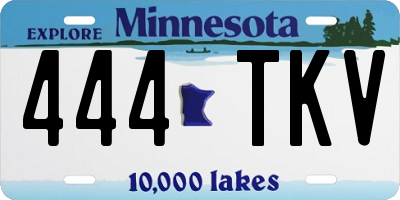 MN license plate 444TKV