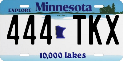MN license plate 444TKX