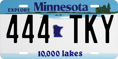 MN license plate 444TKY