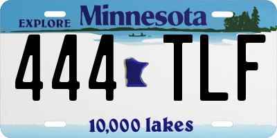 MN license plate 444TLF