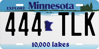 MN license plate 444TLK