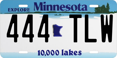 MN license plate 444TLW
