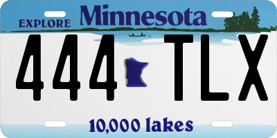 MN license plate 444TLX