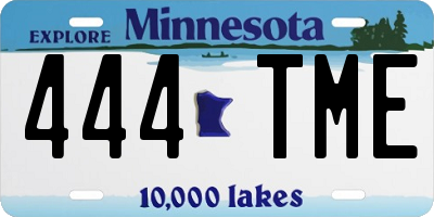 MN license plate 444TME