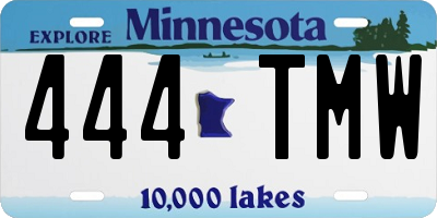 MN license plate 444TMW
