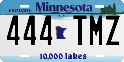 MN license plate 444TMZ