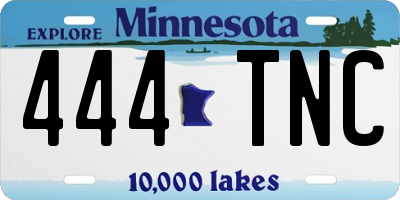 MN license plate 444TNC