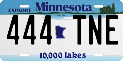 MN license plate 444TNE