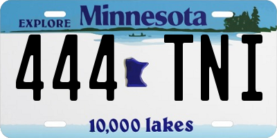 MN license plate 444TNI