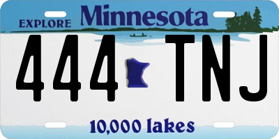 MN license plate 444TNJ