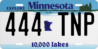 MN license plate 444TNP