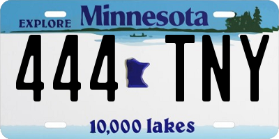 MN license plate 444TNY