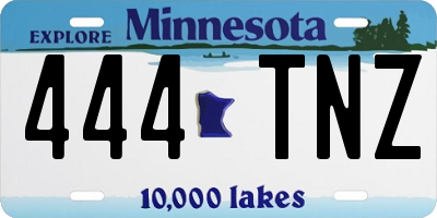 MN license plate 444TNZ
