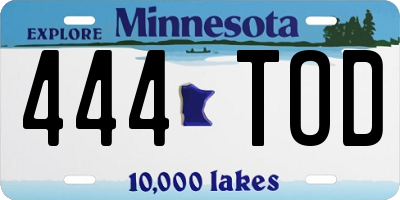 MN license plate 444TOD
