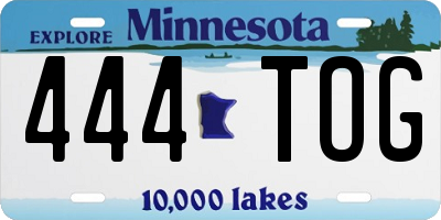 MN license plate 444TOG