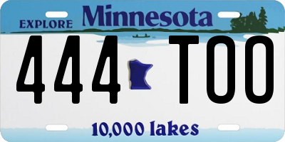 MN license plate 444TOO