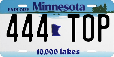 MN license plate 444TOP