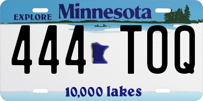 MN license plate 444TOQ